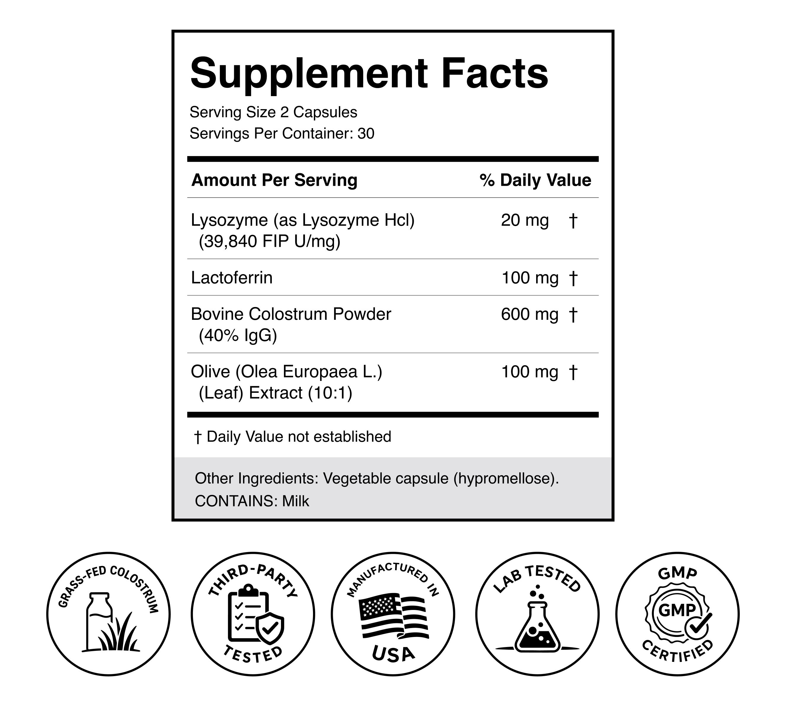 Lactoferrin, Lysozyme, Bovine IgG Supplement | ImmunoCillin
