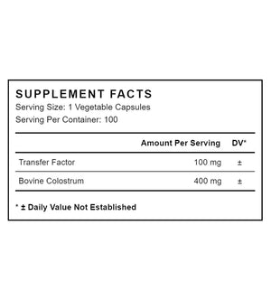 Oramune TF – Supplement Facts